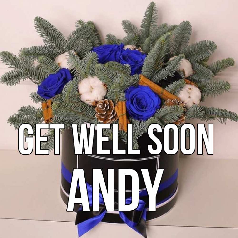 Greetings card с именем, Andy Get well soon короче кто то загрузил эти шишки Greetings with text for free download 