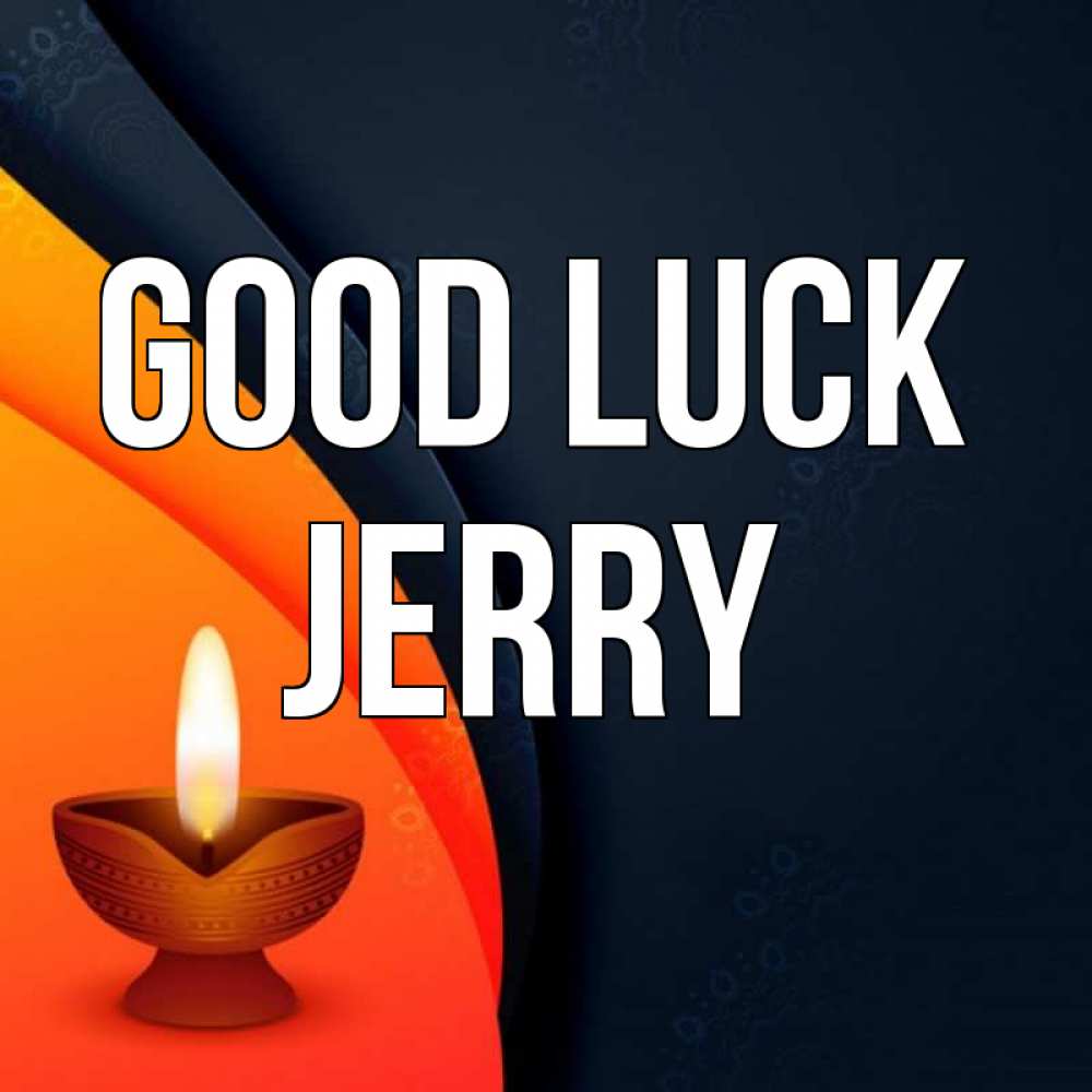 Greetings card с именем, Jerry Good luck абстрактный фон Greetings with text for free download 