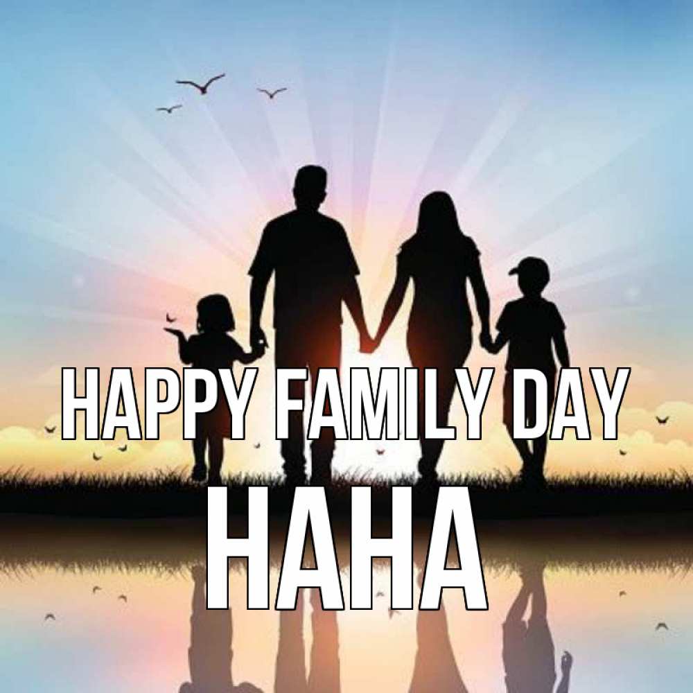 Greetings card с именем, Нана happy family day сын, дочка, мама, папа, море , закат Greetings with text for free download 