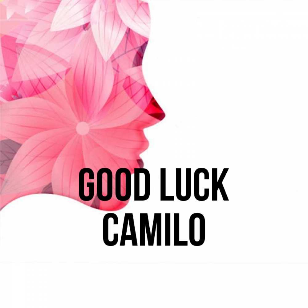 Greetings card с именем, Camilo Good luck на удачу Greetings with text for free download 