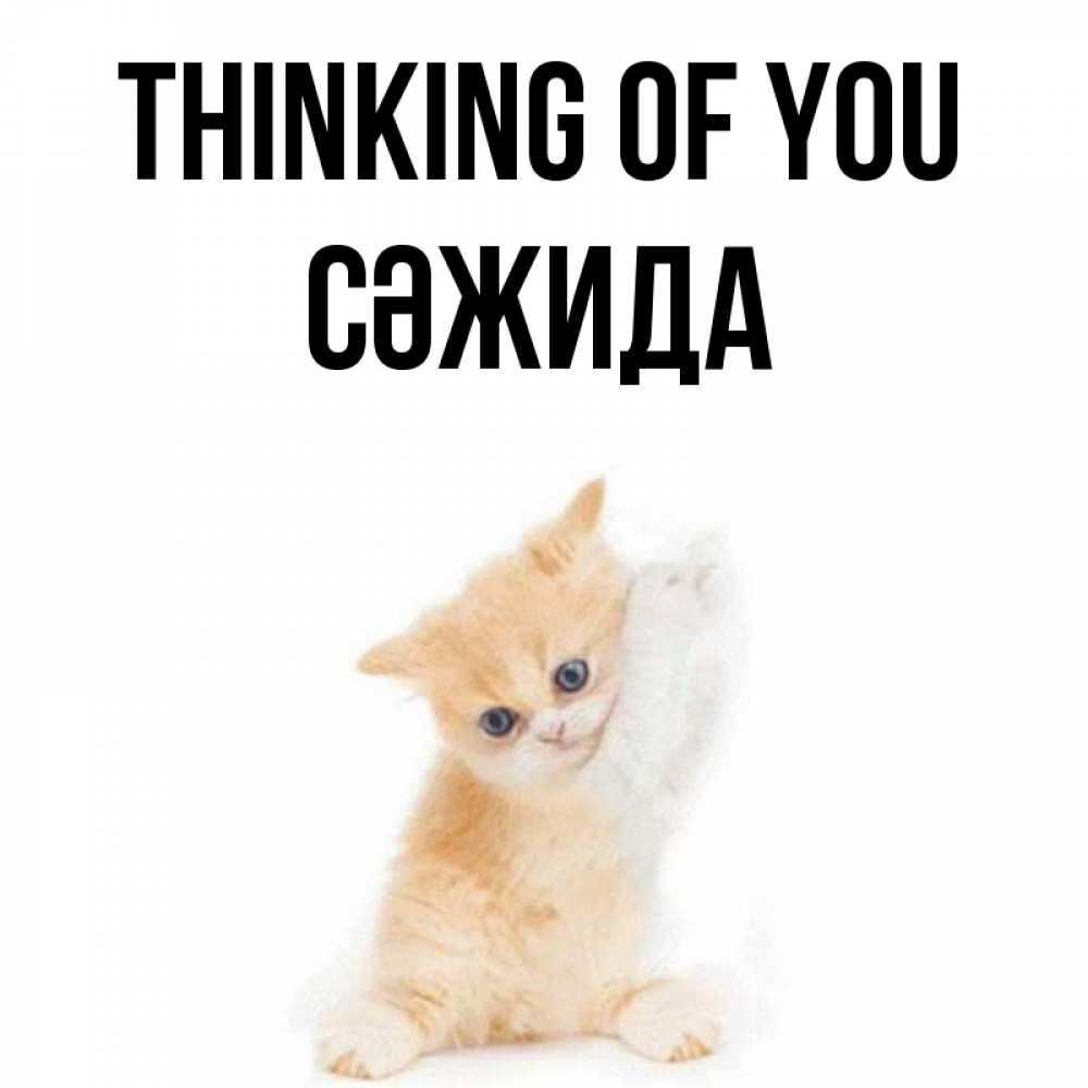 Greetings card с именем, СӘЖИДА Thinking of you зверушки и милота Greetings with text for free download 