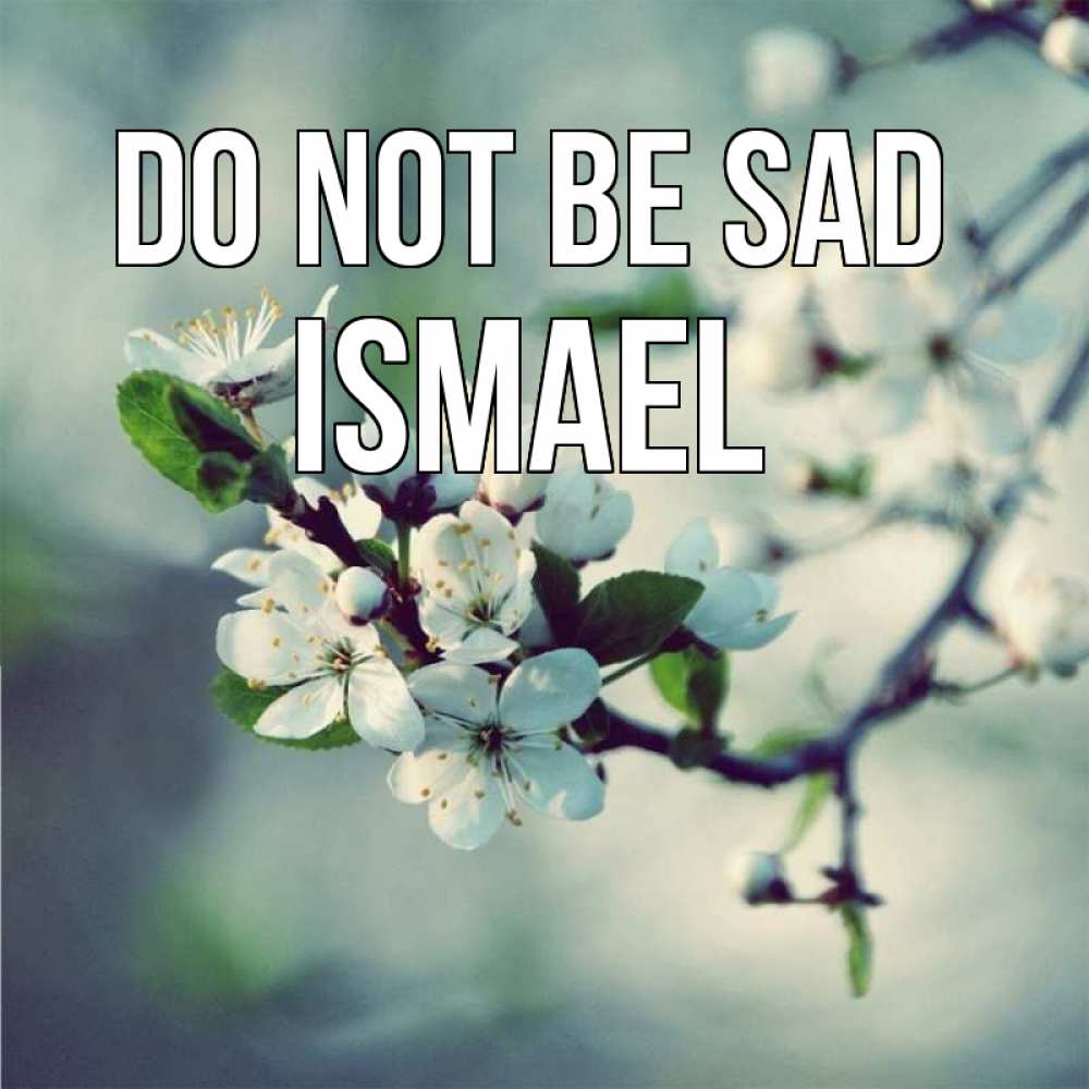Greetings card с именем, Ismael Do not be sad яблоня в цвету 1 Greetings with text for free download 