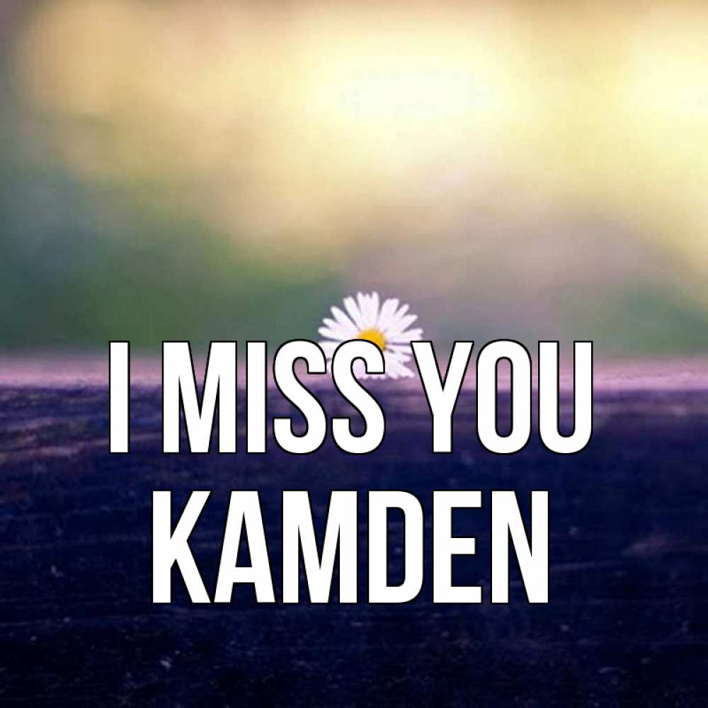 Greetings card с именем, Kamden I miss you приходи в гости Greetings with text for free download 