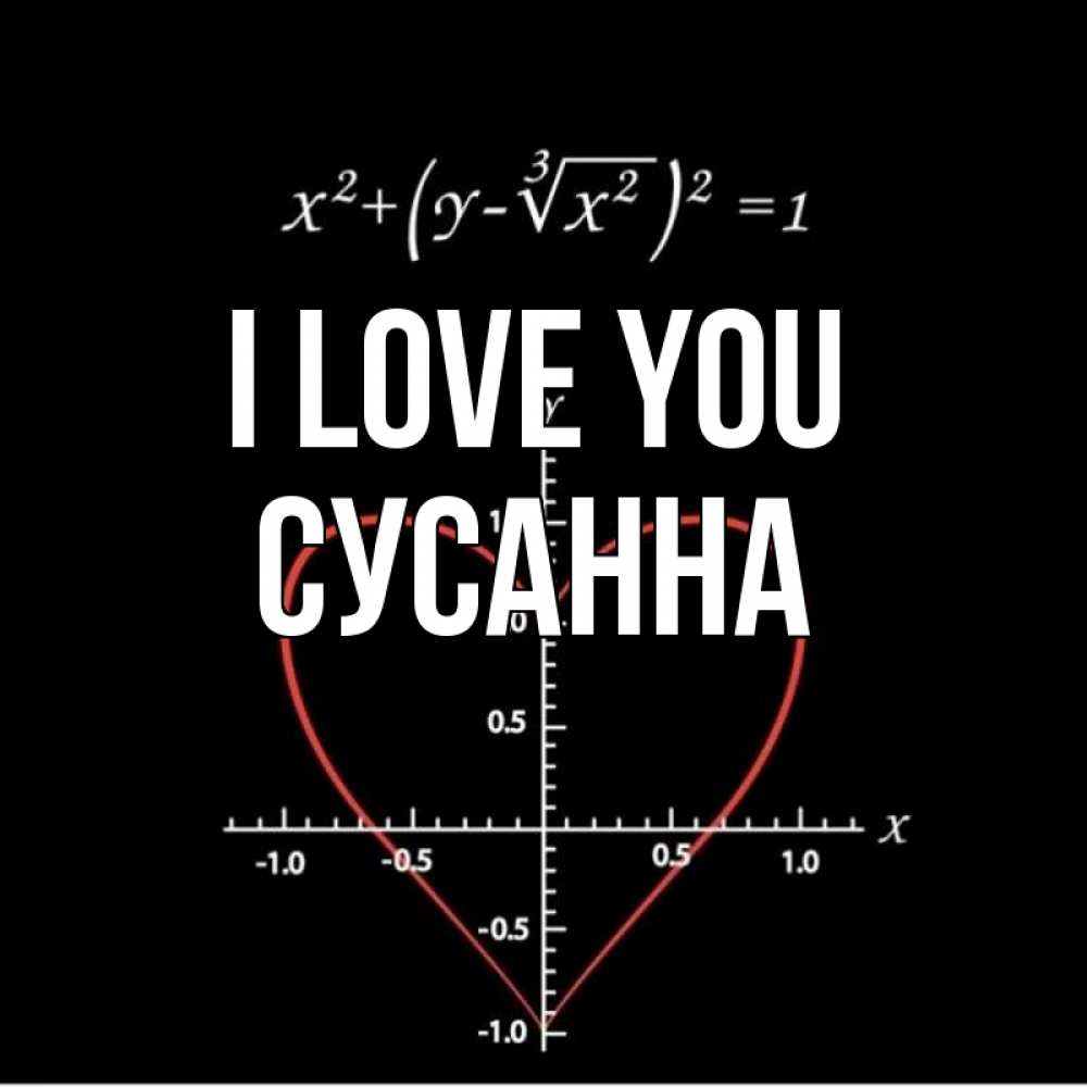 Greetings card с именем, Сусанна I love you сердечная формула Greetings with text for free download 