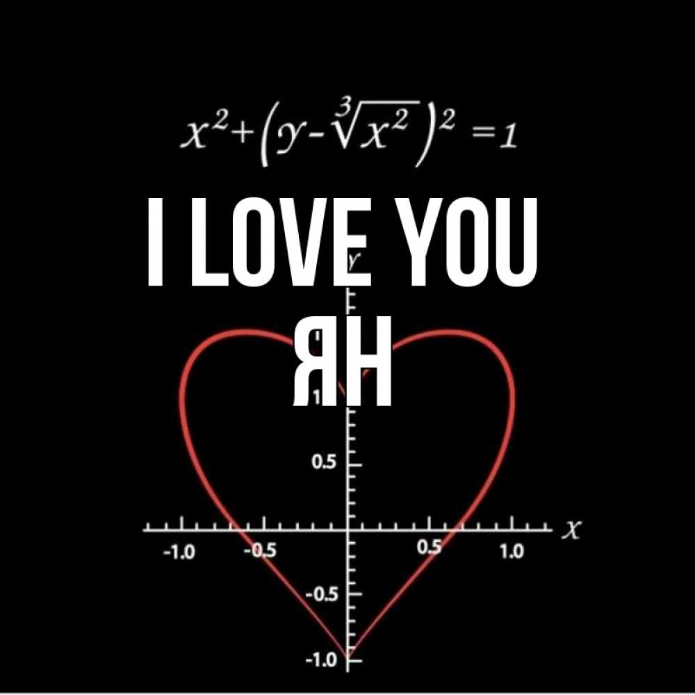 Greetings card с именем, Ян I love you сердечная формула Greetings with text for free download 