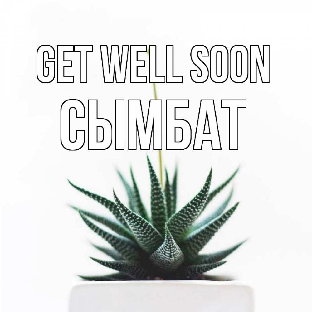 Greetings card с именем, СЫМБАТ Get well soon короче это непонятная колючка Greetings with text for free download 