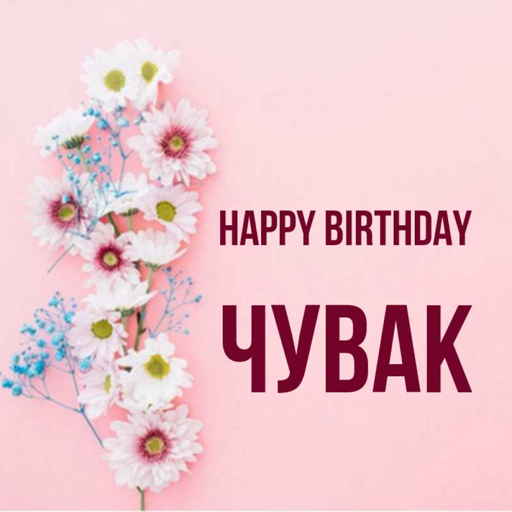 Greetings card с именем, Чувак Happy Birthday Родная моя с днем рождения тебя картинка с цветами белыми и голубыми Greetings with text for free download 