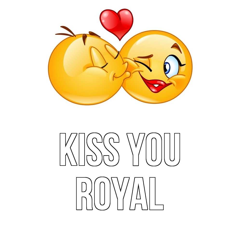 Greetings card с именем, Royal Kiss you губы и белые зубы Greetings with text for free download 