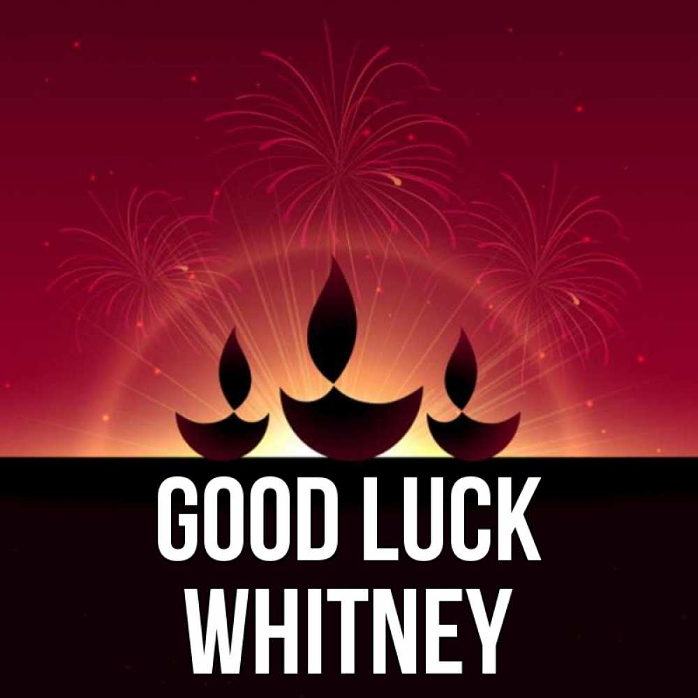 Greetings card с именем, Whitney Good luck праздник Greetings with text for free download 