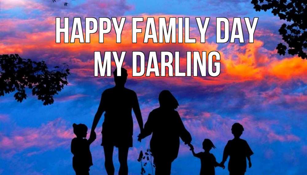 Greetings card с именем, my-darling happy family day семья Greetings with text for free download 
