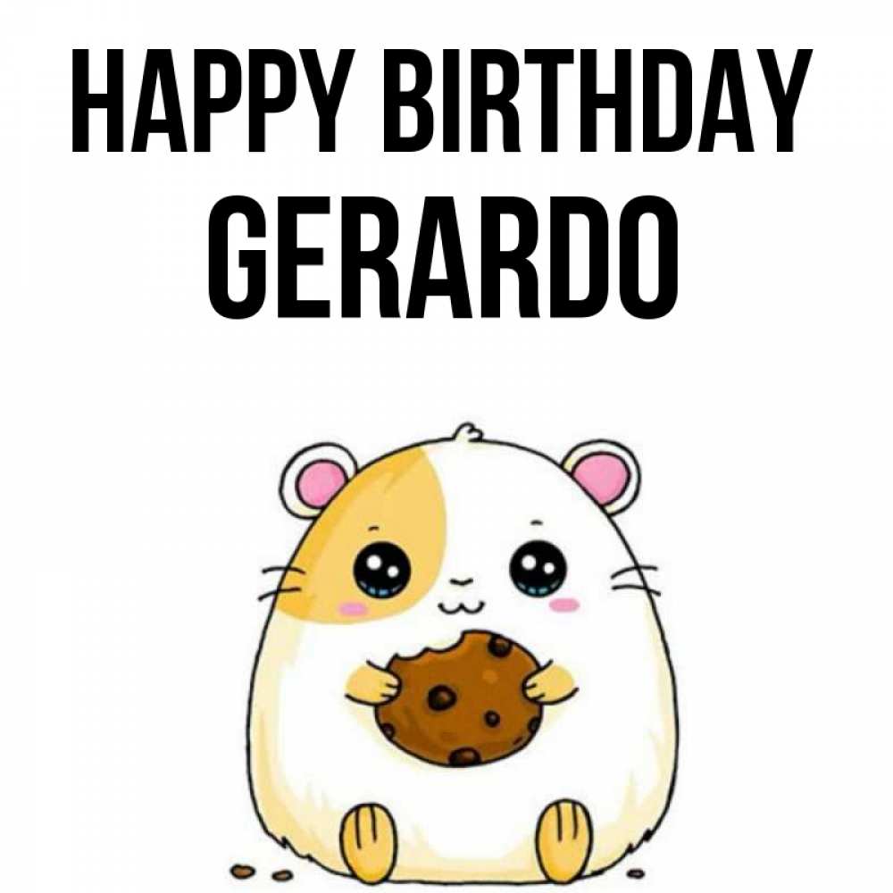 Greetings card с именем, Gerardo Happy Birthday с днюхой Greetings with text for free download 