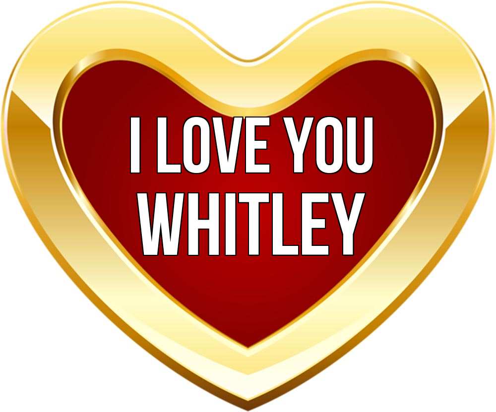 Greetings card с именем, Whitley I love you из краски Greetings with text for free download 