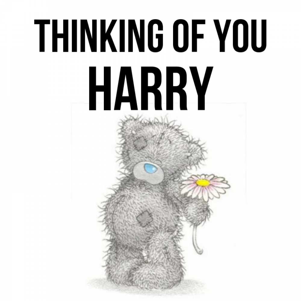 Greetings card с именем, Harry Thinking of you мысли только о тебе Greetings with text for free download 