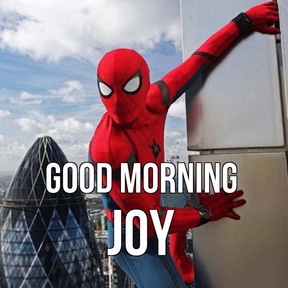 Greetings card с именем, Joy Good morning марвел герои Greetings with text for free download 