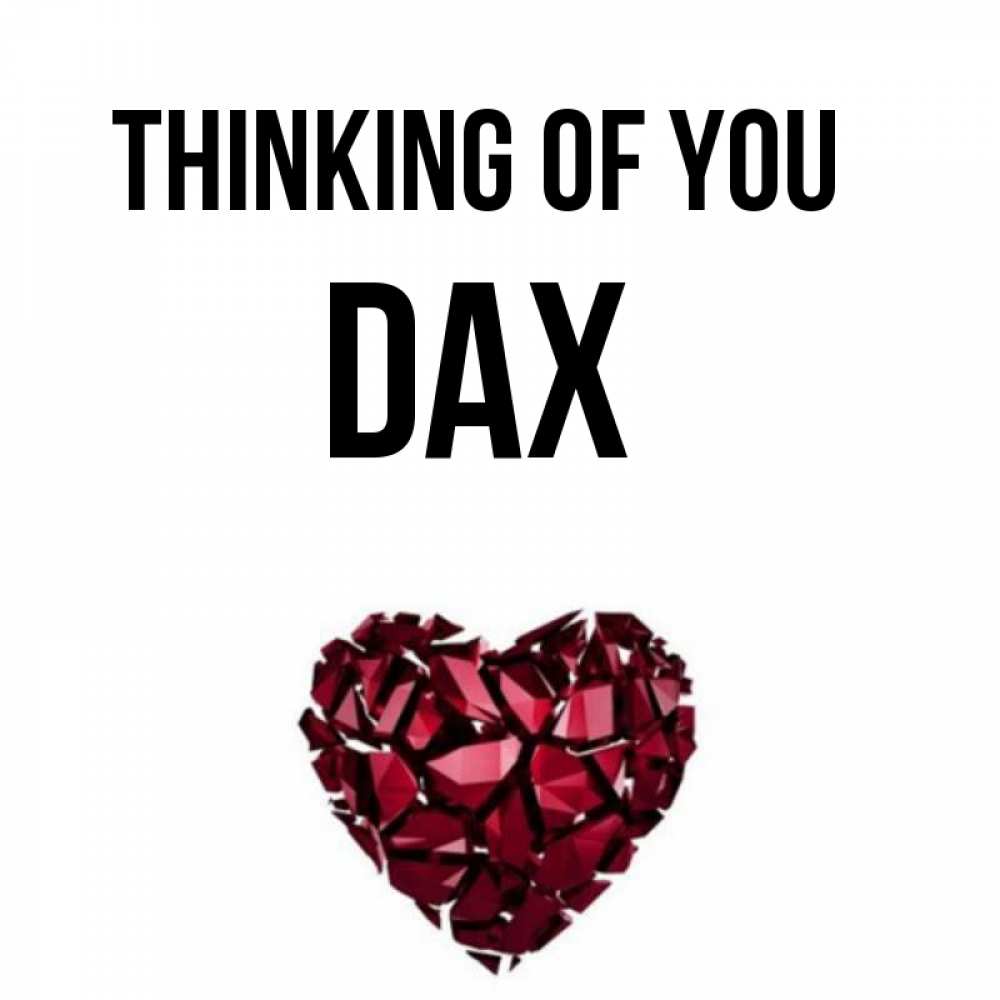 Greetings card с именем, Dax Thinking of you рубиновое 1 Greetings with text for free download 