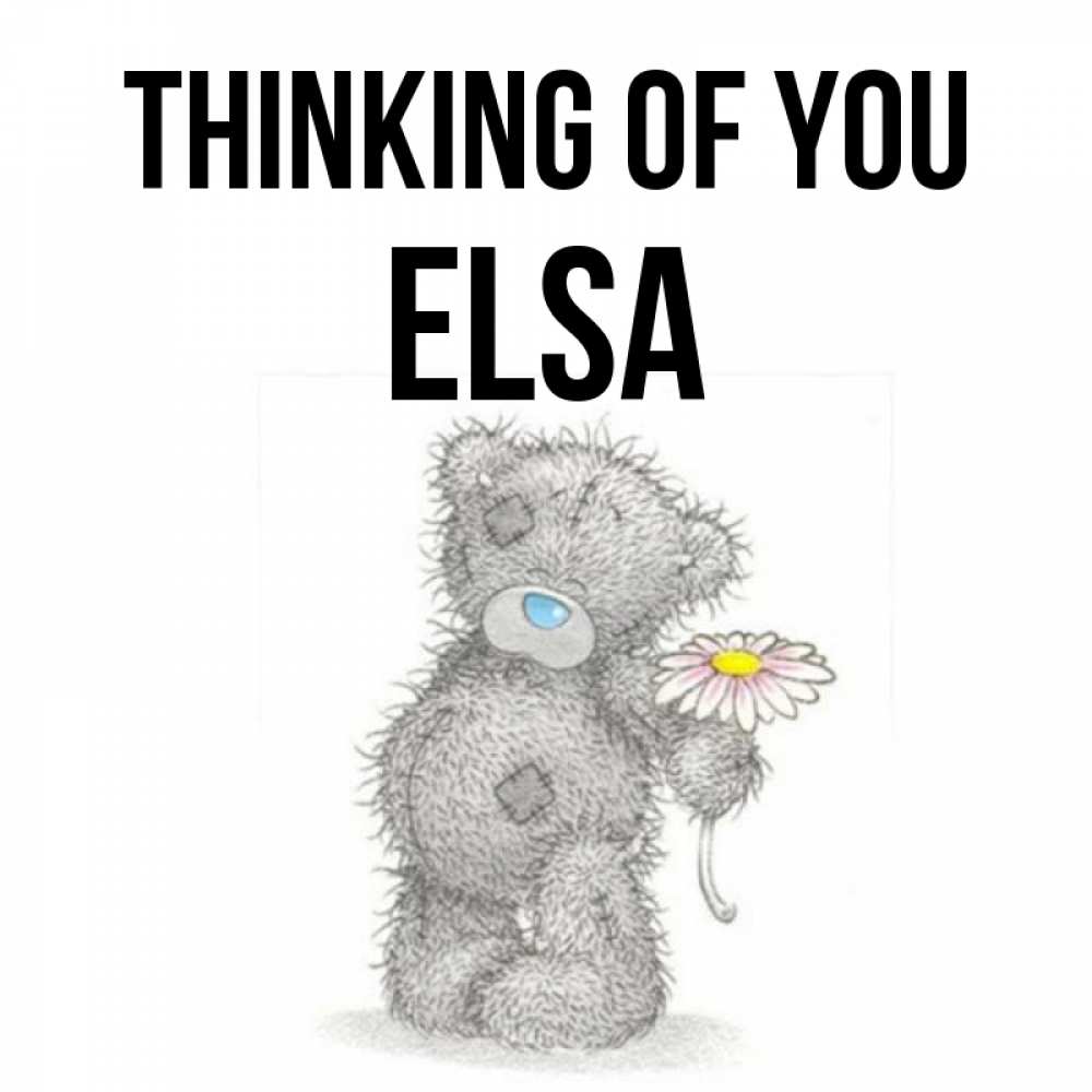 Greetings card с именем, Elsa Thinking of you мысли только о тебе Greetings with text for free download 