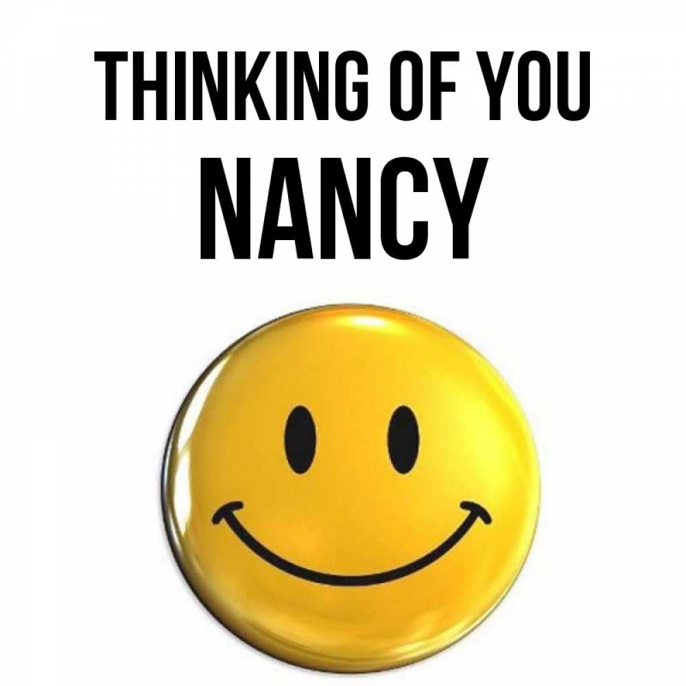 Greetings card с именем, Nancy Thinking of you создать открытку с подписью своими руками Greetings with text for free download 