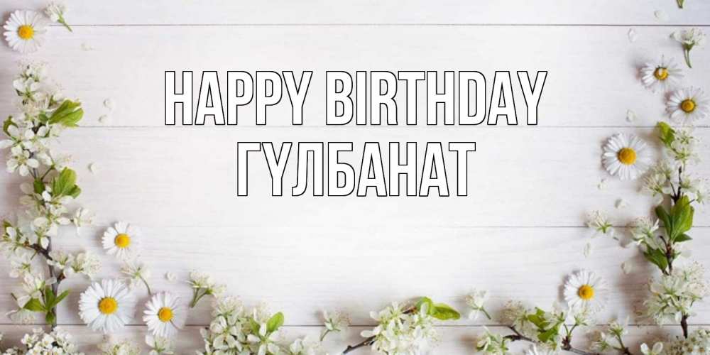 Greetings card с именем, ГҮЛБАНАТ Happy Birthday Воздушные шары Greetings with text for free download 