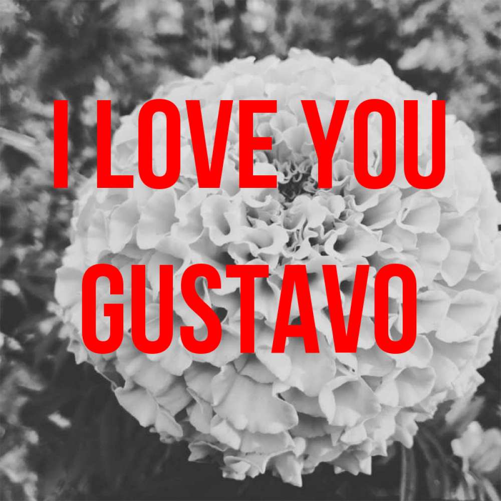 Greetings card с именем, Gustavo I love you подпись Greetings with text for free download 