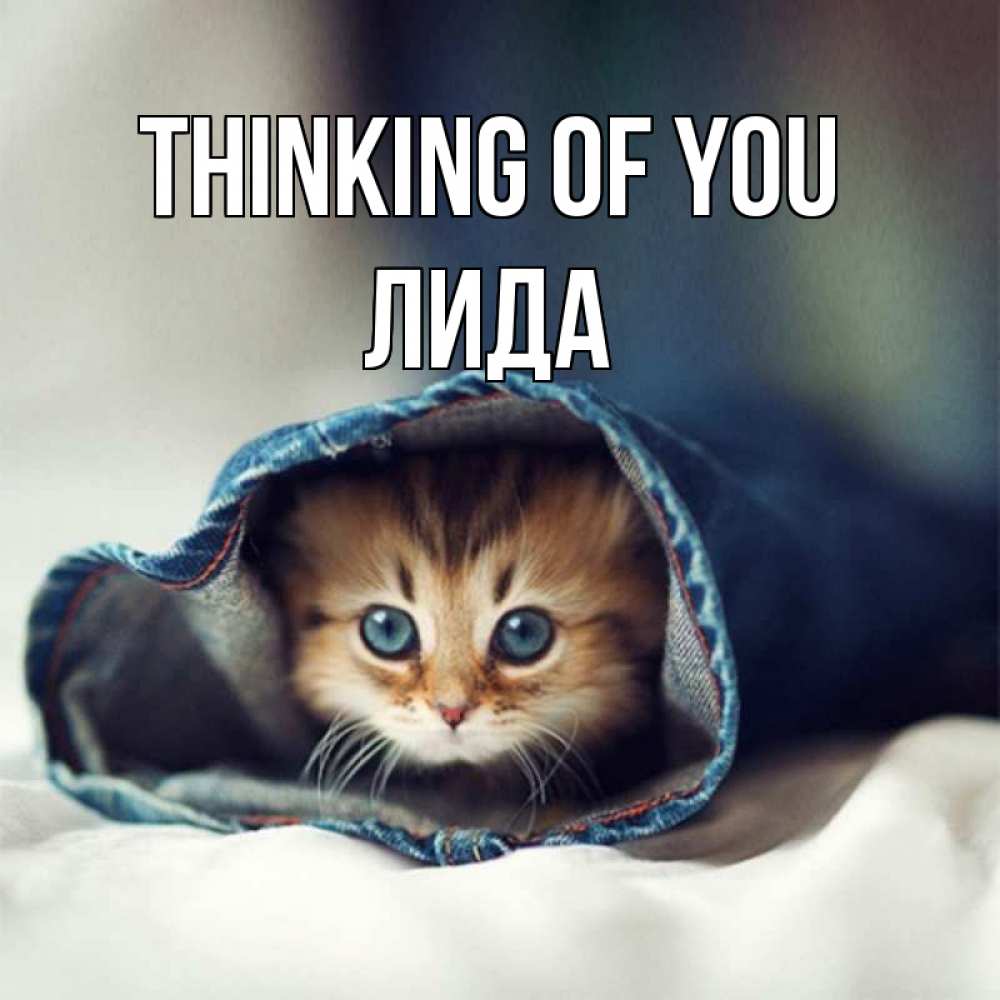 Greetings card с именем, Лида Thinking of you мне без тебя плохо Greetings with text for free download 