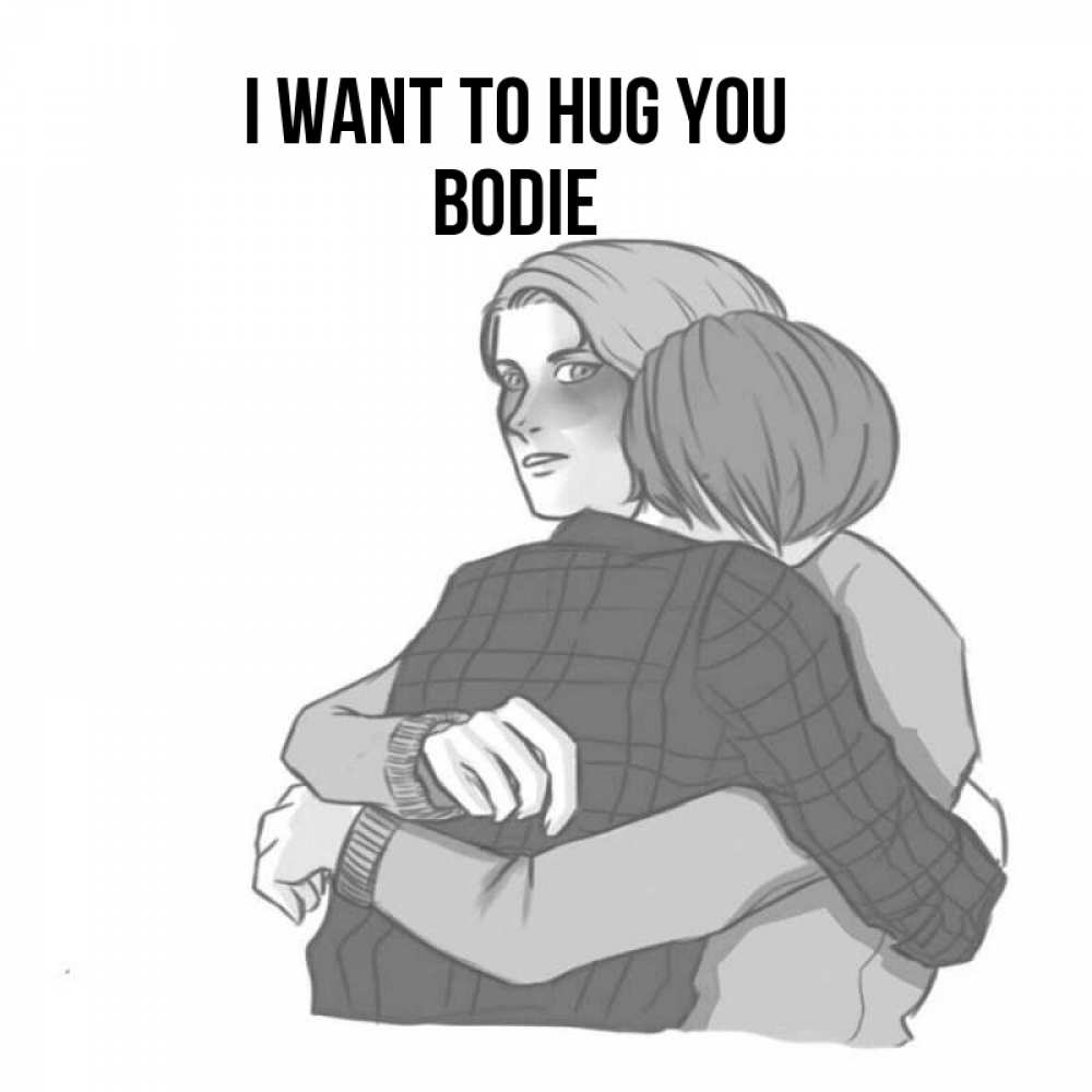 Greetings card с именем, Bodie I want to hug you карандашом рисунок Greetings with text for free download 