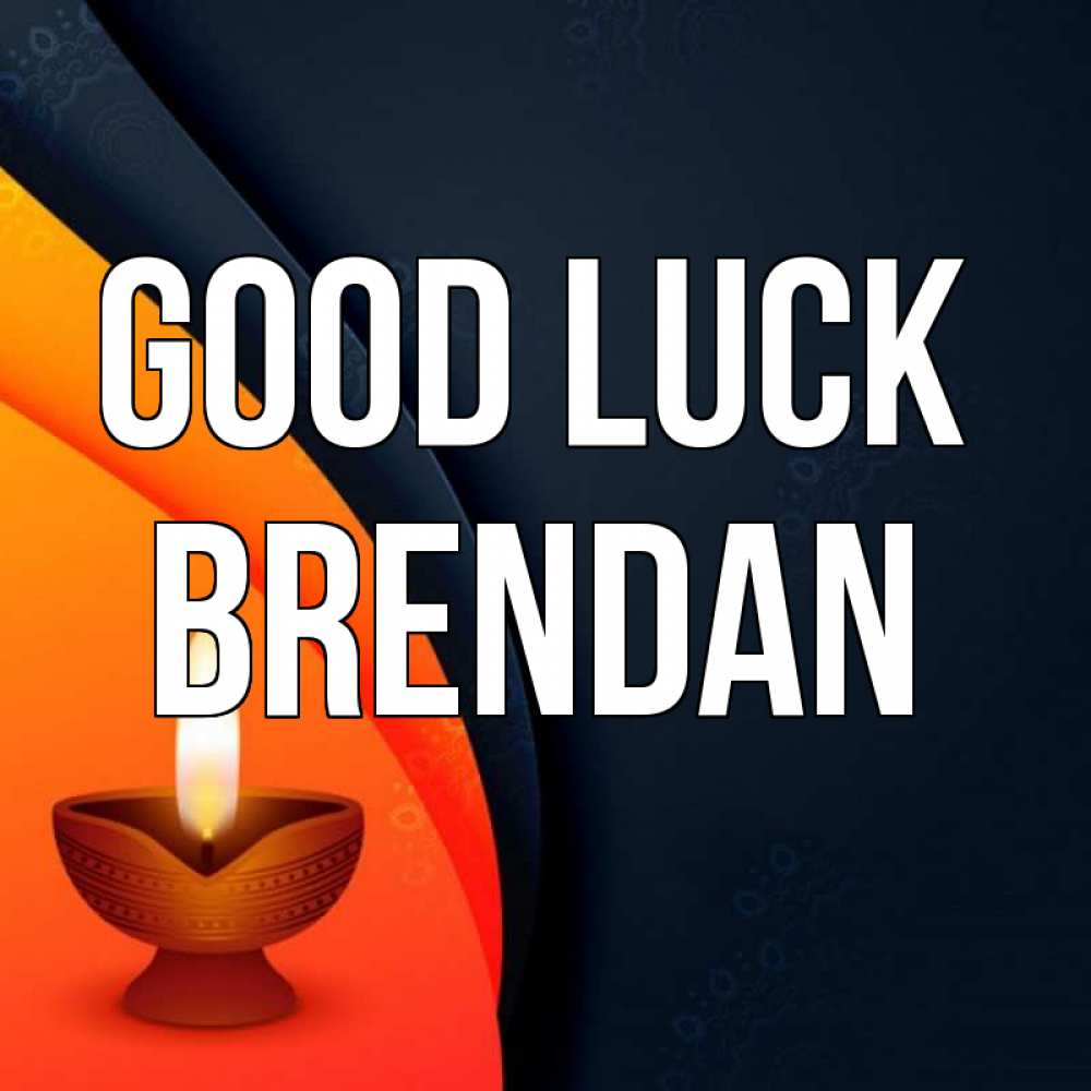 Greetings card с именем, Brendan Good luck абстрактный фон Greetings with text for free download 