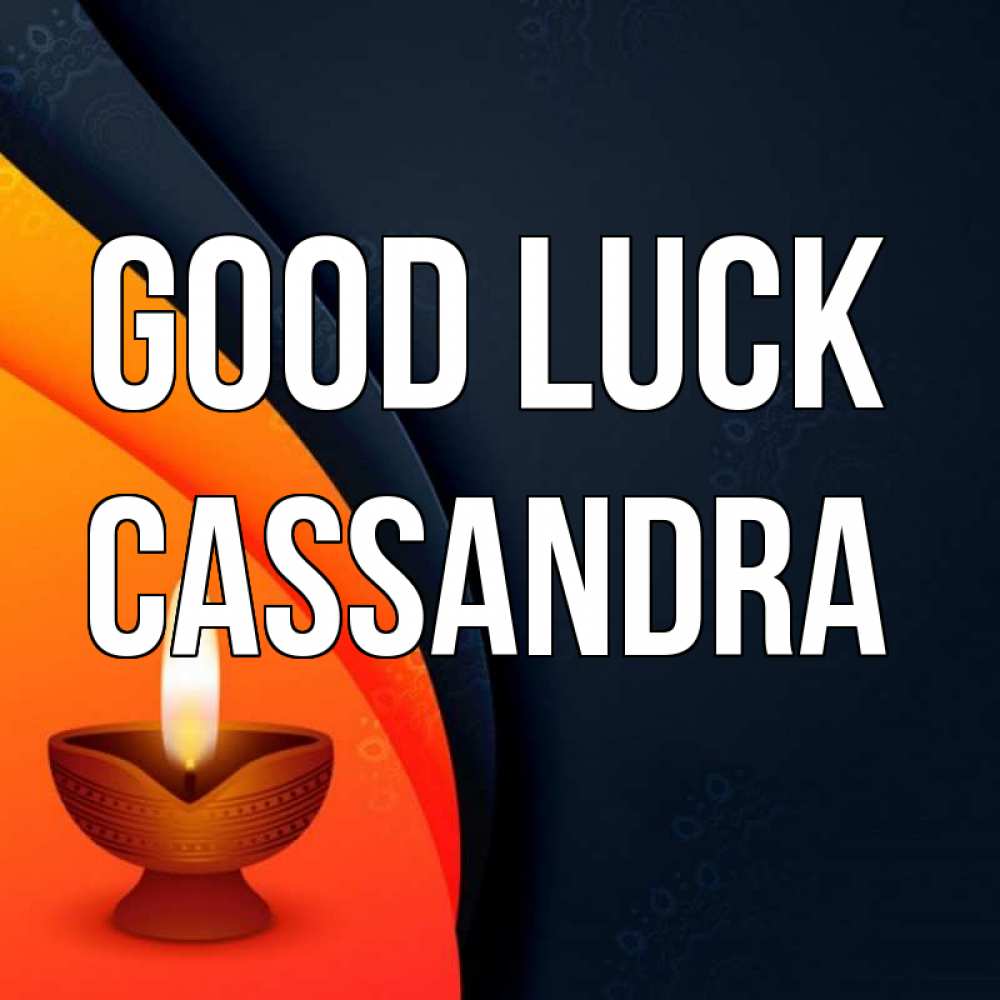 Greetings card с именем, Cassandra Good luck абстрактный фон Greetings with text for free download 