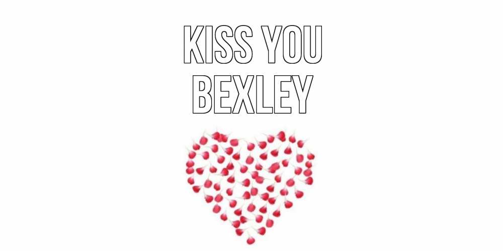Greetings card с именем, Bexley Kiss you сердце Greetings with text for free download 