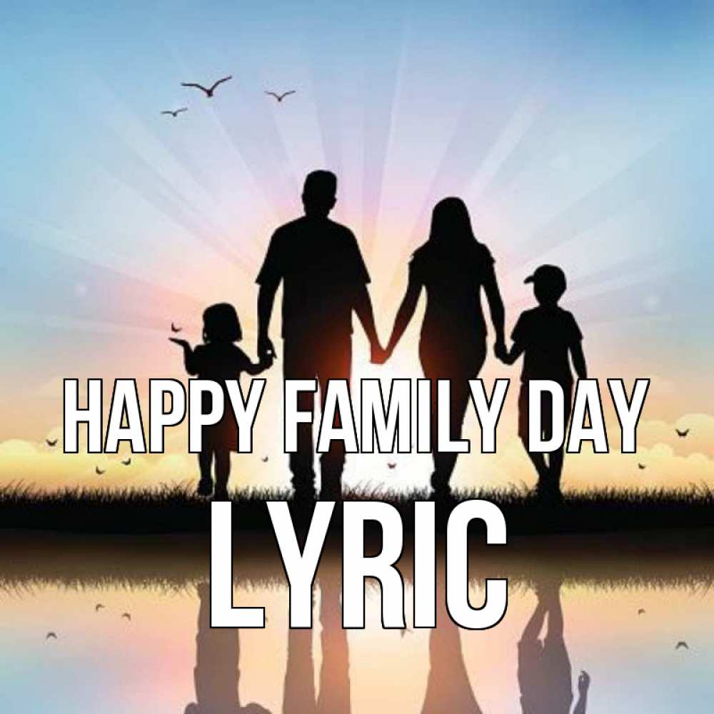 Greetings card с именем, Lyric happy family day сын, дочка, мама, папа, море , закат Greetings with text for free download 
