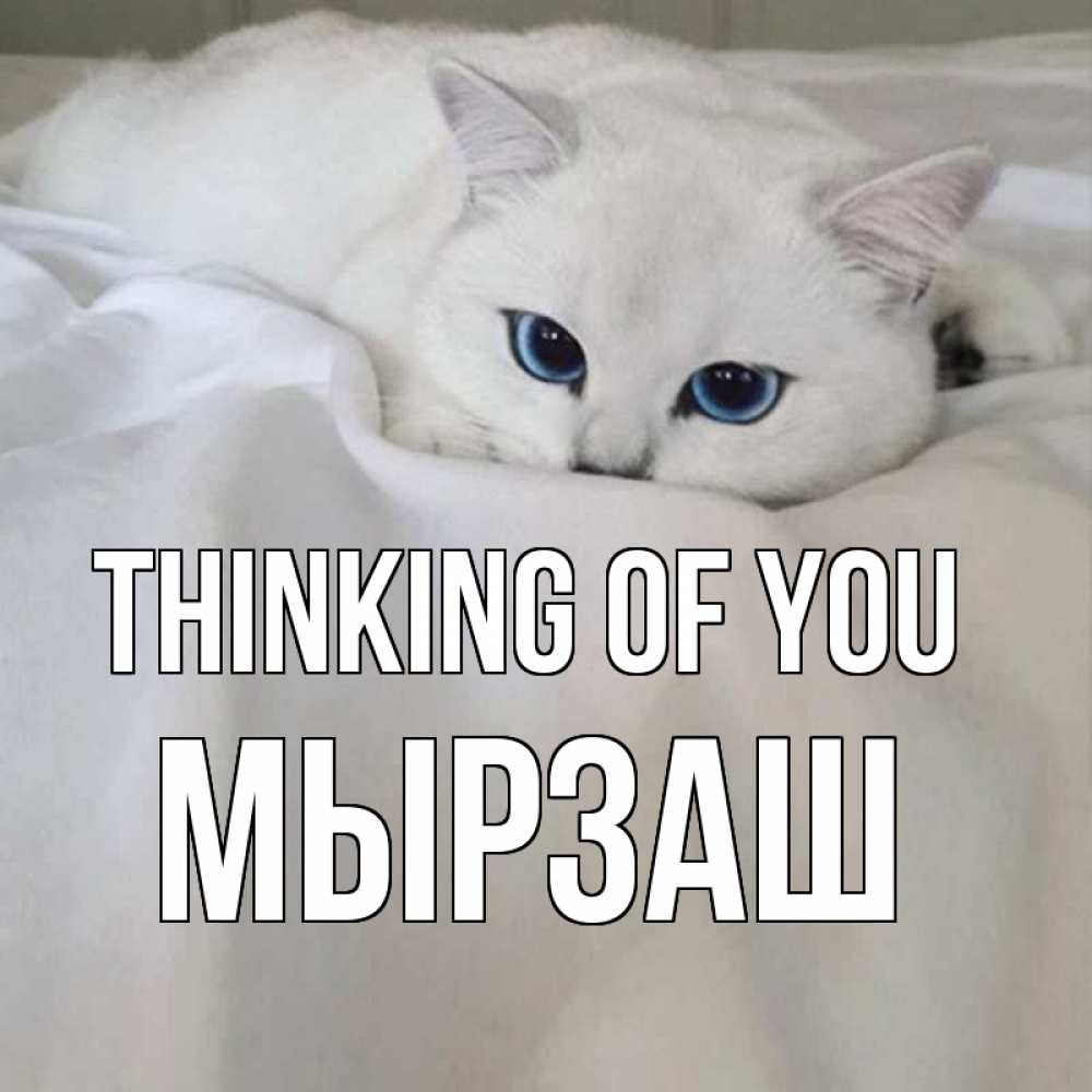 Greetings card с именем, Мырзаш Thinking of you я очень по тебе скучаю и тоскую Greetings with text for free download 