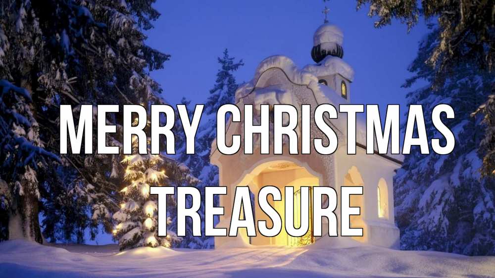 Greetings card с именем, Treasure Merry Christmas часовня Greetings with text for free download 