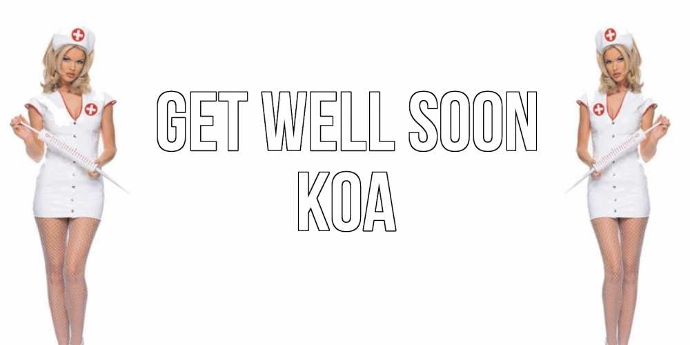 Greetings card с именем, Koa Get well soon открытки с медсестрой Greetings with text for free download 