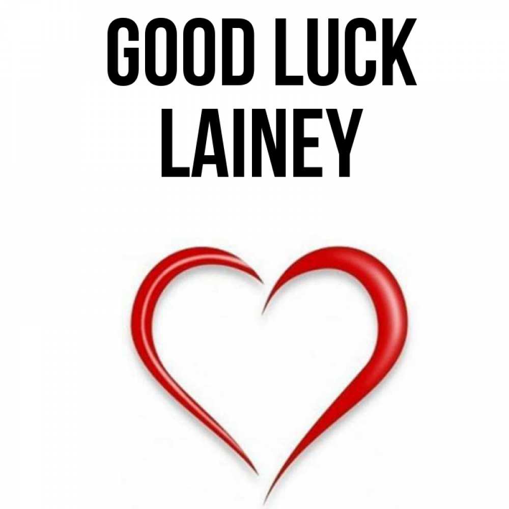 Greetings card с именем, Lainey Good luck для удачливых людей Greetings with text for free download 