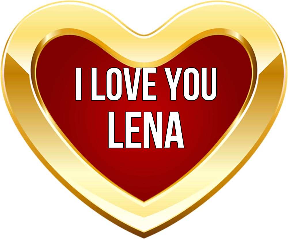 Greetings card с именем, Lena I love you из краски Greetings with text for free download 