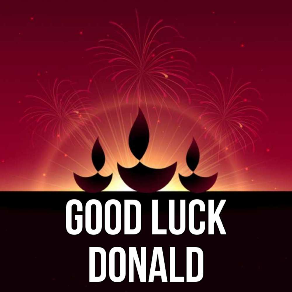Greetings card с именем, Donald Good luck праздник Greetings with text for free download 