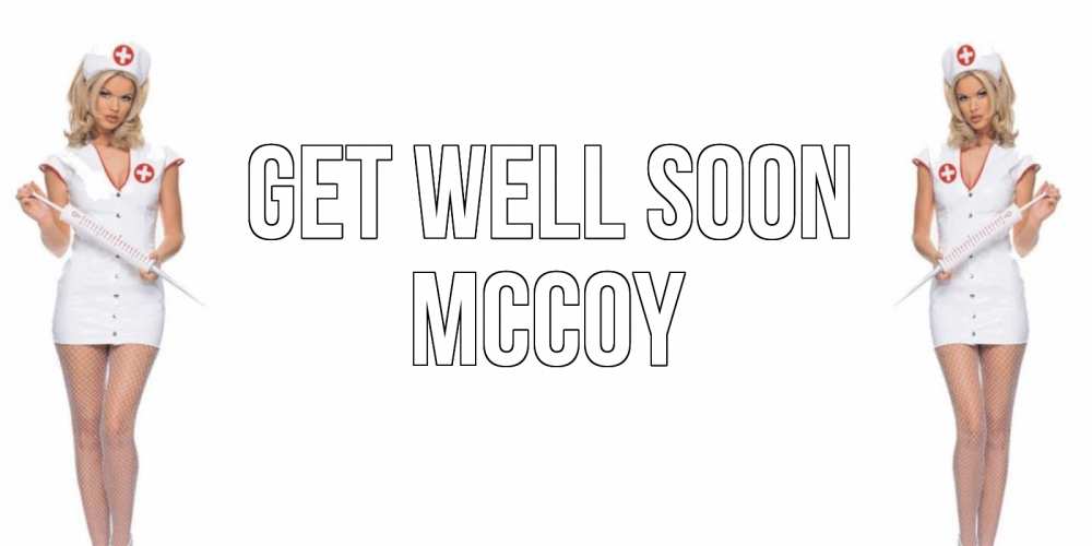 Greetings card с именем, Mccoy Get well soon открытки с медсестрой Greetings with text for free download 