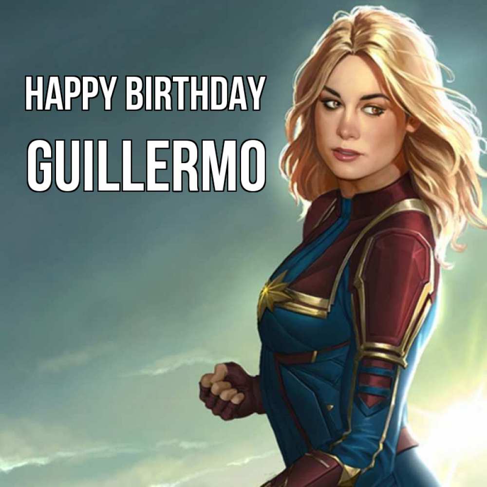 Greetings card с именем, Guillermo Happy Birthday холод жара Greetings with text for free download 