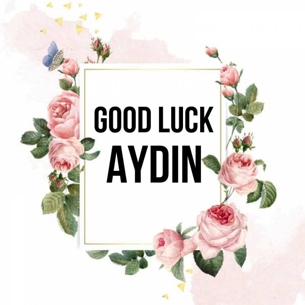 Greetings card с именем, Aydin Good luck розовые розы Greetings with text for free download 