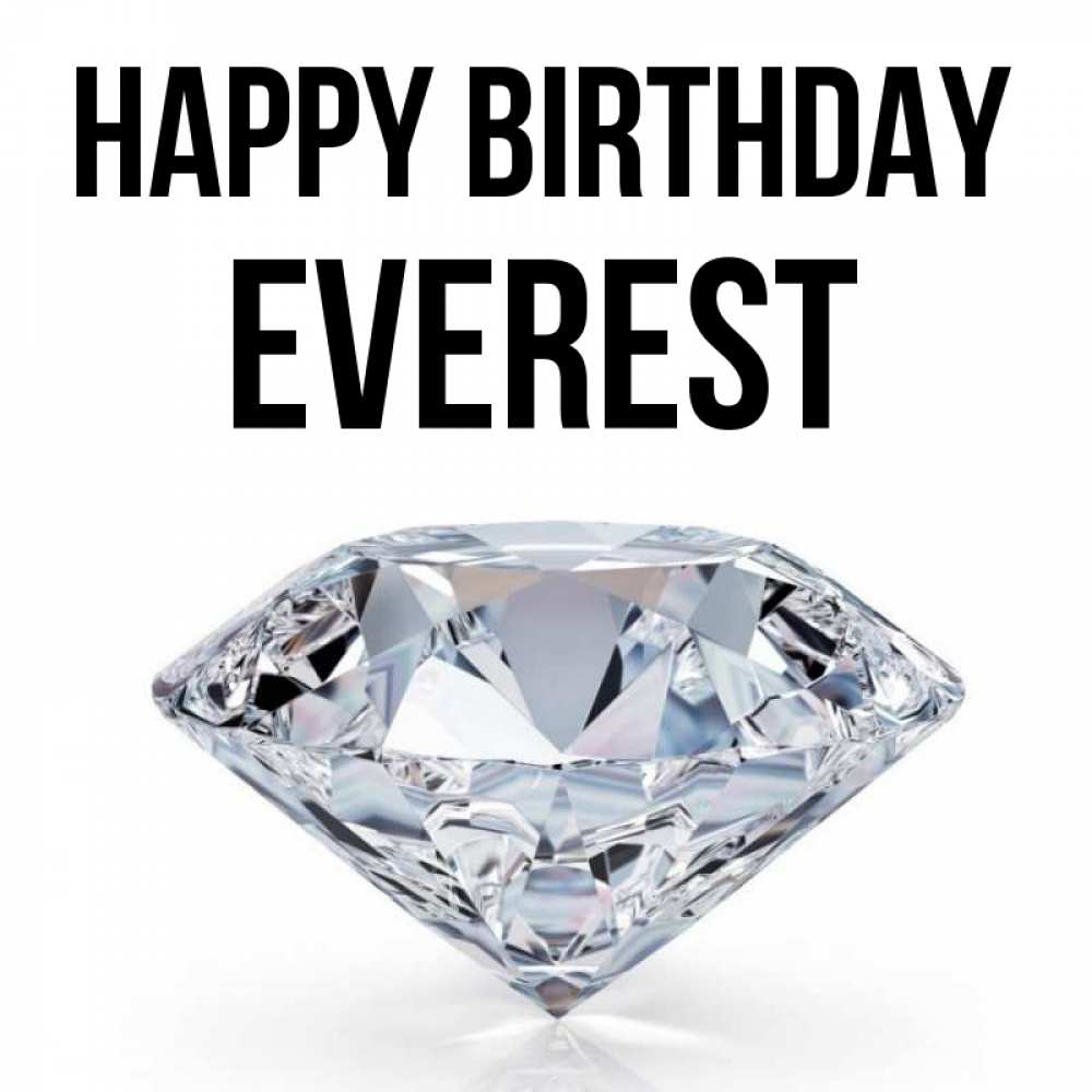 Greetings card с именем, Everest Happy Birthday к пожеланием быть богатым Greetings with text for free download 