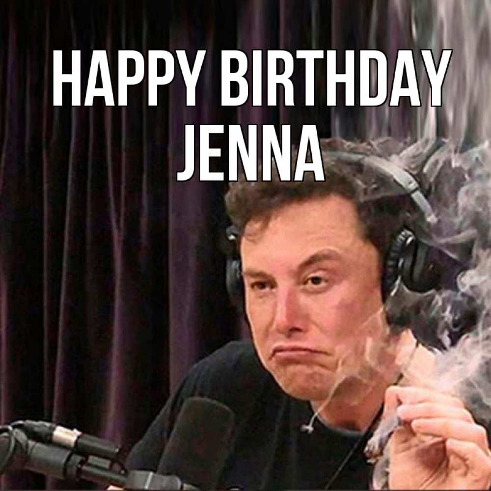 Greetings card с именем, Jenna Happy Birthday МЕМ Greetings with text for free download 