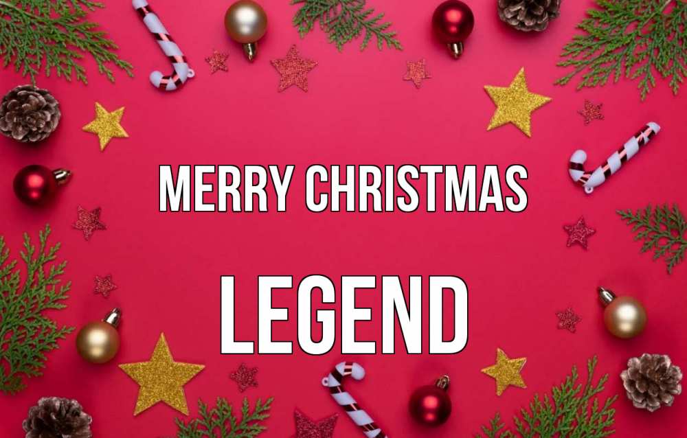 Greetings card с именем, Legend Merry Christmas с рождеством Greetings with text for free download 