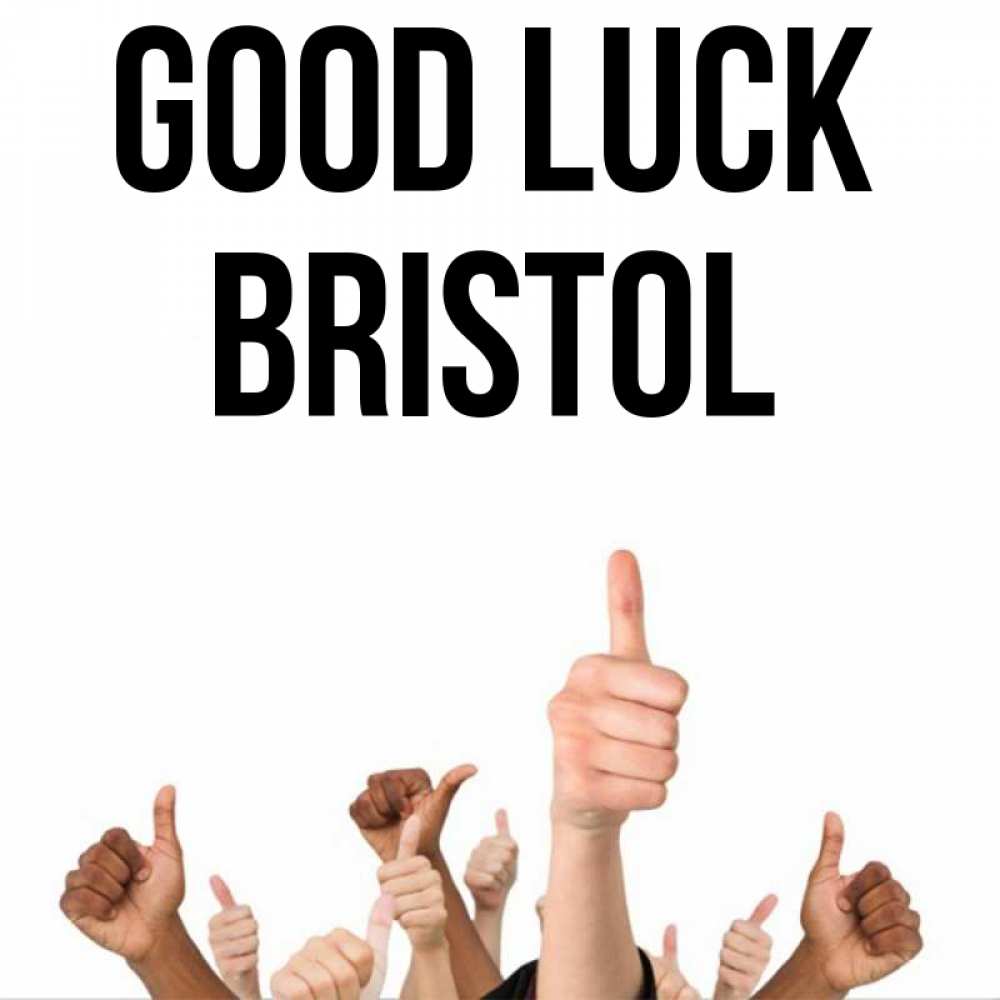 Greetings card с именем, Bristol Good luck молодцом Greetings with text for free download 