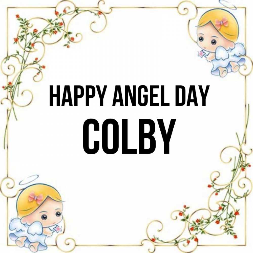 Greetings card с именем, Colby happy angel day девочки ангелы Greetings with text for free download 