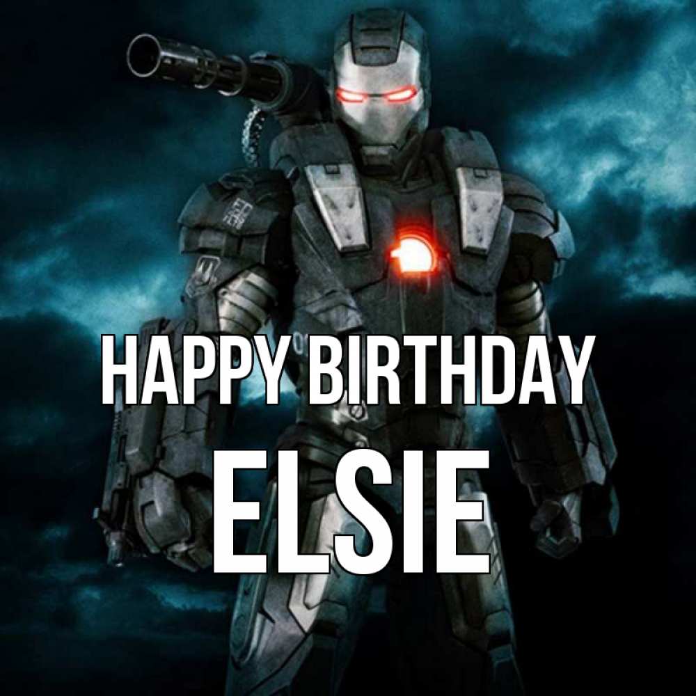 Greetings card с именем, Elsie Happy Birthday марвел супергерой в новом костюме Greetings with text for free download 