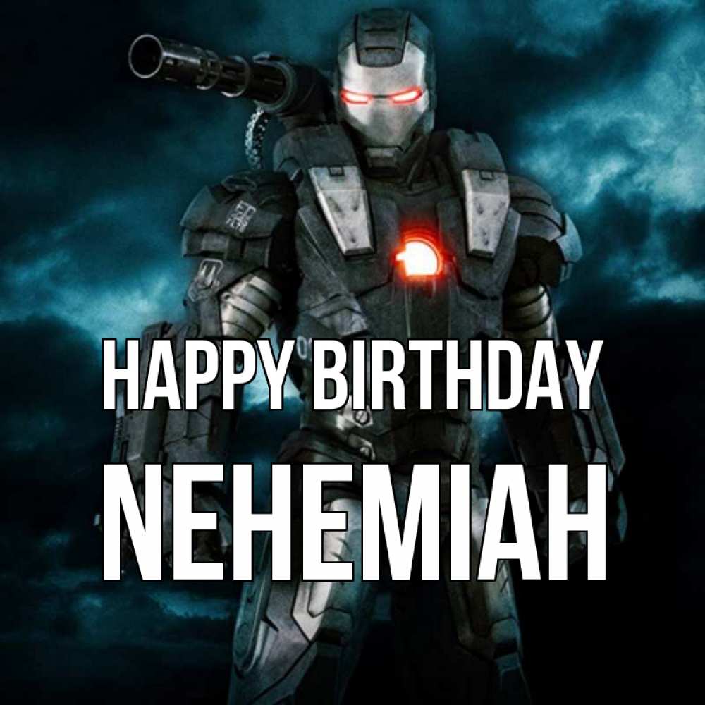 Greetings card с именем, Nehemiah Happy Birthday марвел супергерой в новом костюме Greetings with text for free download 