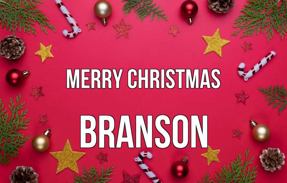Greetings card с именем, Branson Merry Christmas с рождеством Greetings with text for free download 