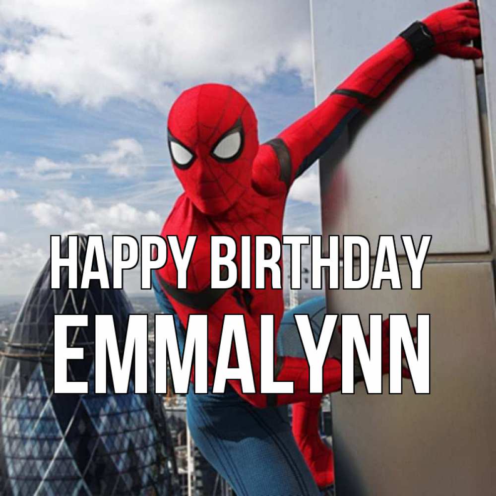 Greetings card с именем, Emmalynn Happy Birthday Марвел Greetings with text for free download 