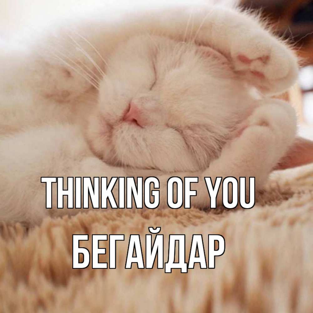 Greetings card с именем, Бегайдар Thinking of you для любимой девушки милота Greetings with text for free download 