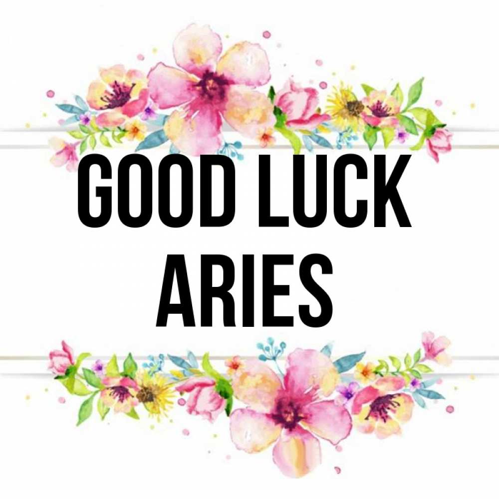 Greetings card с именем, Aries Good luck пусть повезет 1 Greetings with text for free download 