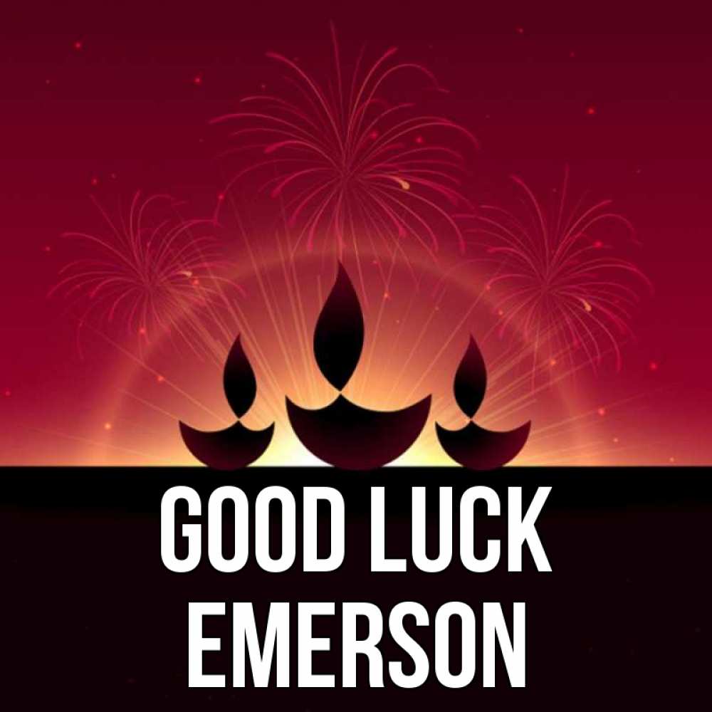 Greetings card с именем, Emerson Good luck праздник Greetings with text for free download 